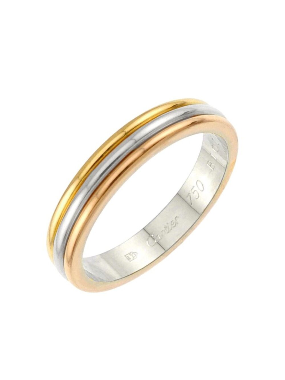Cartier Vendome 58 Ring 18K Yellow Gold Three